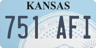 KS license plate 751AFI