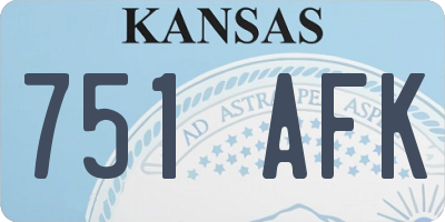 KS license plate 751AFK