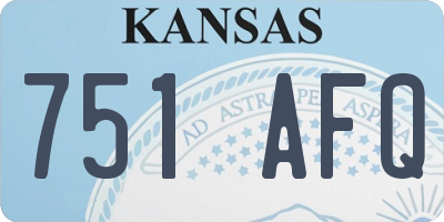 KS license plate 751AFQ