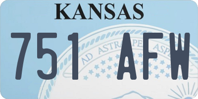 KS license plate 751AFW