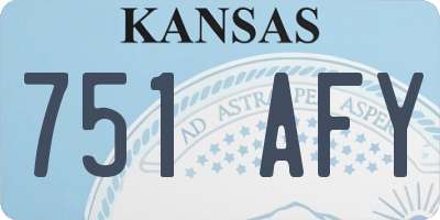 KS license plate 751AFY
