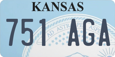 KS license plate 751AGA
