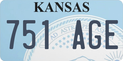KS license plate 751AGE