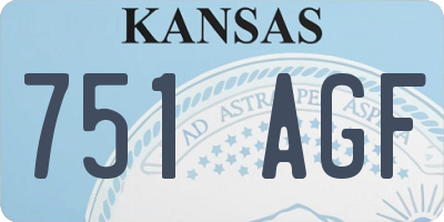 KS license plate 751AGF