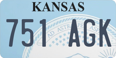 KS license plate 751AGK
