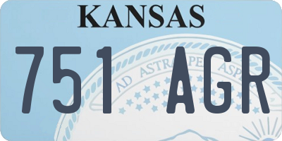 KS license plate 751AGR