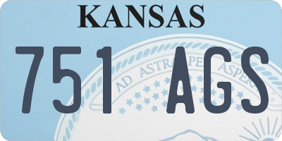 KS license plate 751AGS