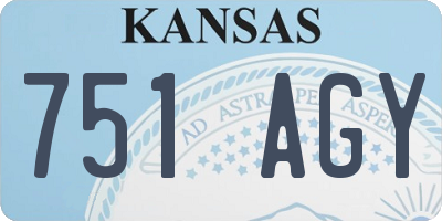 KS license plate 751AGY