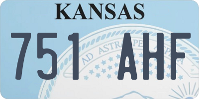 KS license plate 751AHF