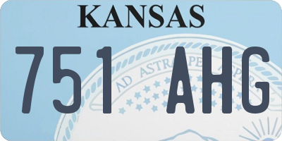 KS license plate 751AHG