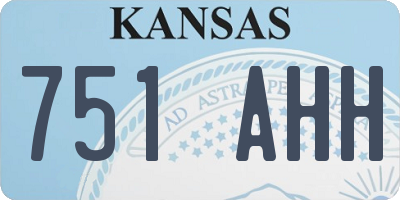 KS license plate 751AHH