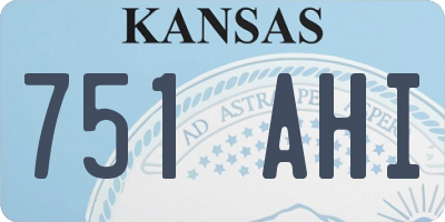 KS license plate 751AHI