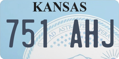 KS license plate 751AHJ