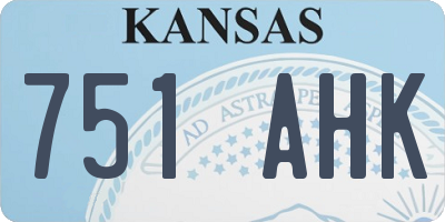 KS license plate 751AHK