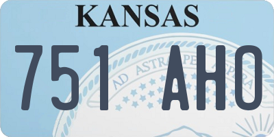KS license plate 751AHO