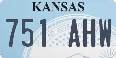 KS license plate 751AHW