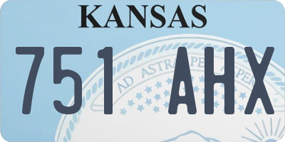 KS license plate 751AHX