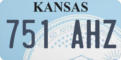 KS license plate 751AHZ