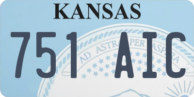 KS license plate 751AIC