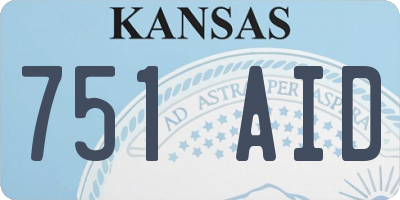 KS license plate 751AID