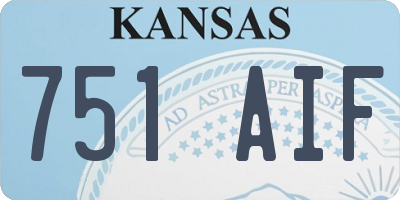 KS license plate 751AIF