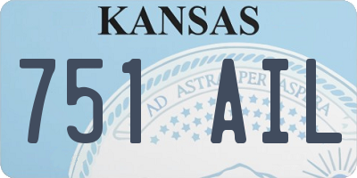KS license plate 751AIL