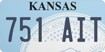 KS license plate 751AIT