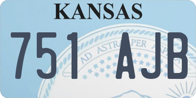 KS license plate 751AJB
