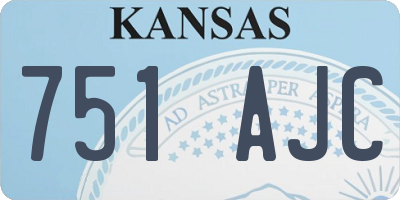 KS license plate 751AJC