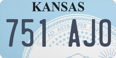 KS license plate 751AJO