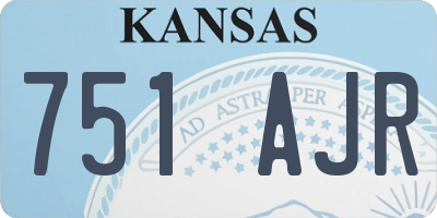 KS license plate 751AJR