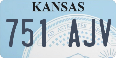 KS license plate 751AJV