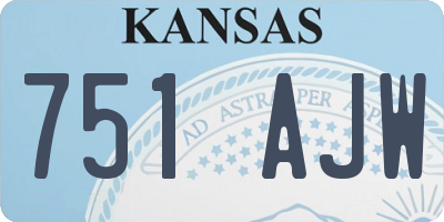 KS license plate 751AJW