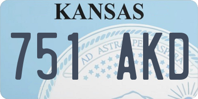 KS license plate 751AKD