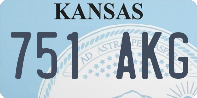 KS license plate 751AKG