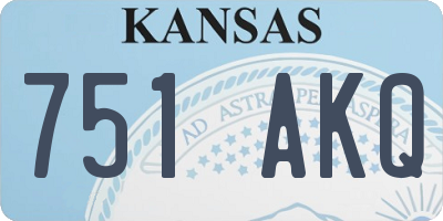 KS license plate 751AKQ