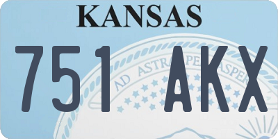 KS license plate 751AKX