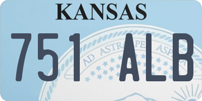 KS license plate 751ALB