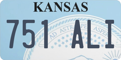 KS license plate 751ALI