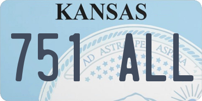 KS license plate 751ALL