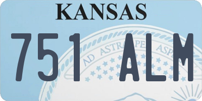 KS license plate 751ALM