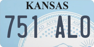 KS license plate 751ALO
