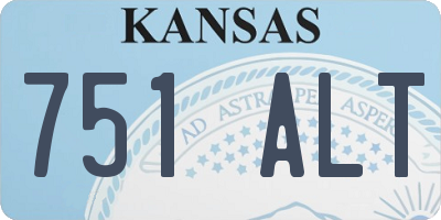 KS license plate 751ALT