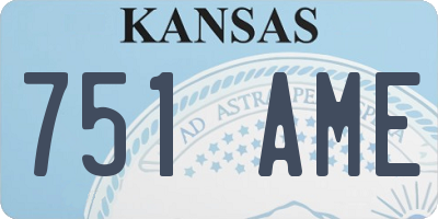 KS license plate 751AME