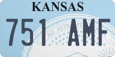 KS license plate 751AMF