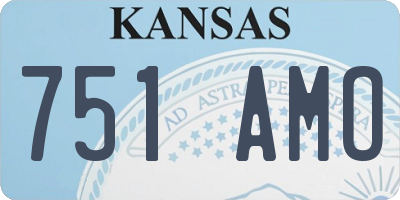 KS license plate 751AMO