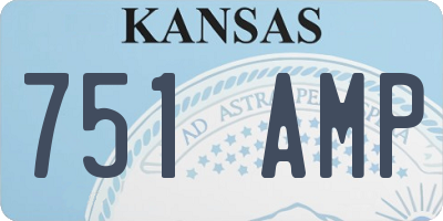 KS license plate 751AMP