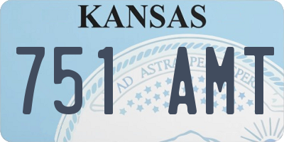 KS license plate 751AMT