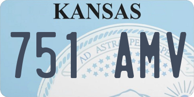 KS license plate 751AMV