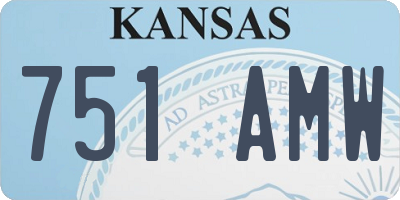 KS license plate 751AMW